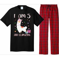 I'm 5 Llamazing Alpaca Llama Happy 5th Birthday Pajama Set