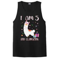 I'm 5 Llamazing Alpaca Llama Happy 5th Birthday PosiCharge Competitor Tank