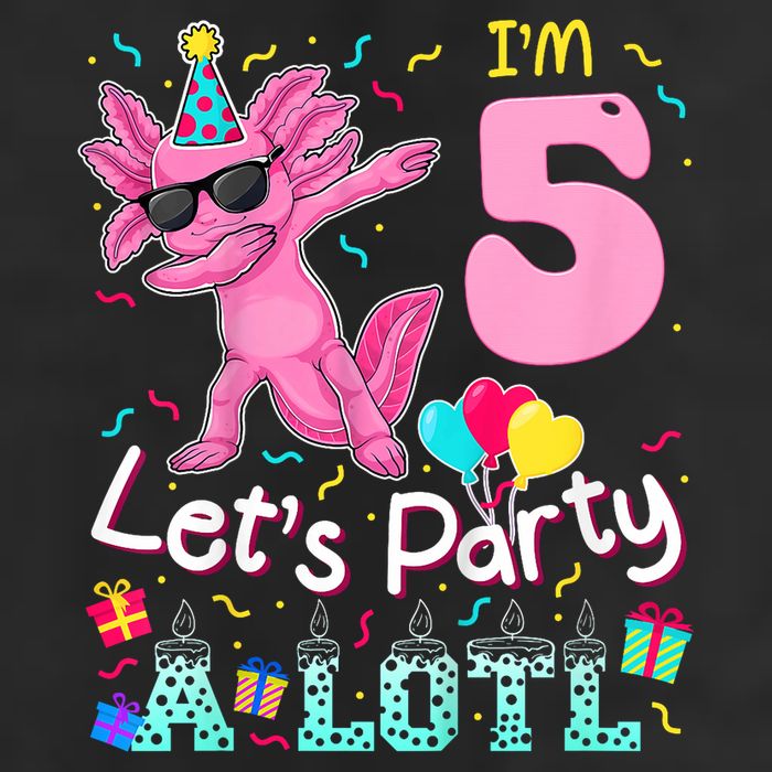I'm 5 Let's Party A Lotl 5th Birthday Cute Axolotl Lovers Golf Towel