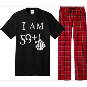 IM 59 + Middle Finger Hand Funny Dad Joke Gift Pajama Set