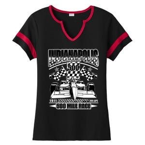 Indianapolis 500 Mile Race Formula Racing Race Car Ladies Halftime Notch Neck Tee