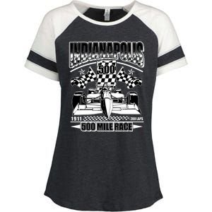 Indianapolis 500 Mile Race Formula Racing Race Car Enza Ladies Jersey Colorblock Tee