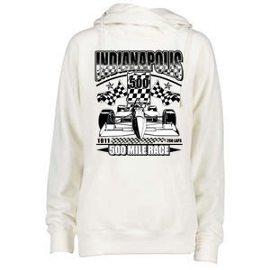 Indianapolis 500 Mile Race Formula Racing Race Car Womens Funnel Neck Pullover Hood