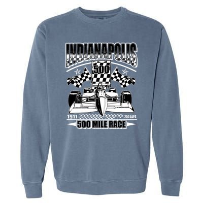 Indianapolis 500 Mile Race Formula Racing Race Car Garment-Dyed Sweatshirt