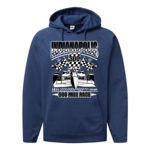 Indianapolis 500 Mile Race Formula Racing Race Car Performance Fleece Hoodie