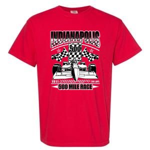 Indianapolis 500 Mile Race Formula Racing Race Car Garment-Dyed Heavyweight T-Shirt