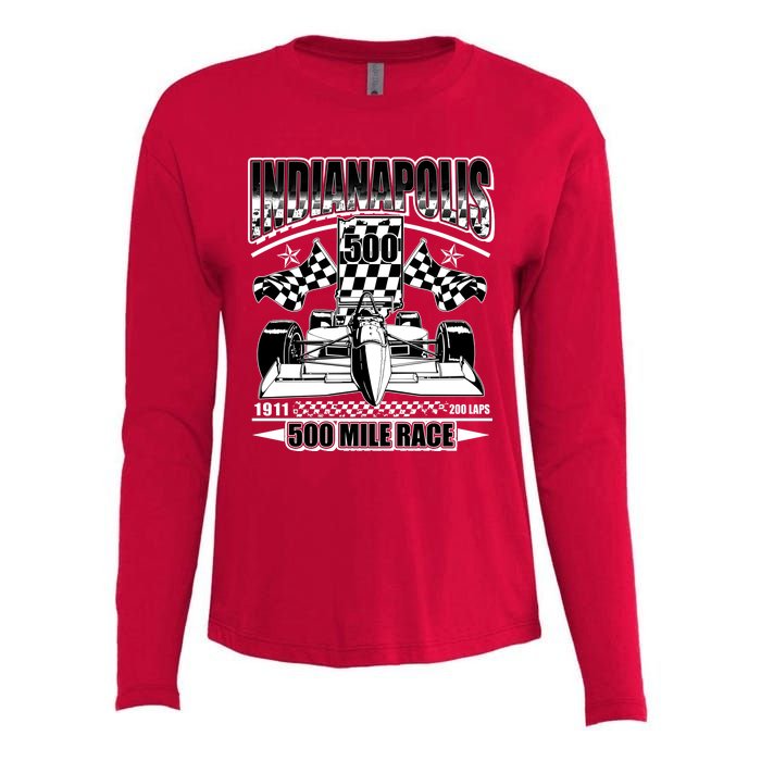 Indianapolis 500 Mile Race Formula Racing Race Car Womens Cotton Relaxed Long Sleeve T-Shirt