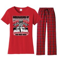 Indianapolis 500 Mile Race Formula Racing Race Car Women's Flannel Pajama Set