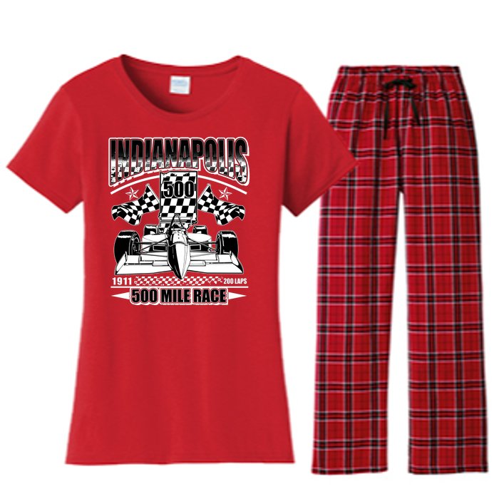 Indianapolis 500 Mile Race Formula Racing Race Car Women's Flannel Pajama Set