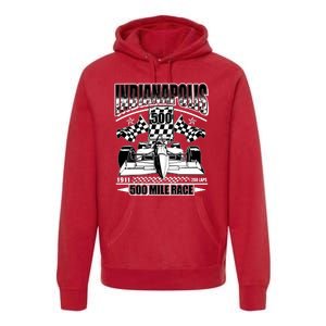 Indianapolis 500 Mile Race Formula Racing Race Car Premium Hoodie