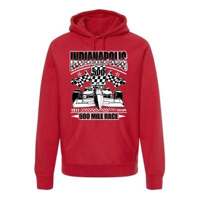 Indianapolis 500 Mile Race Formula Racing Race Car Premium Hoodie