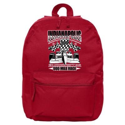 Indianapolis 500 Mile Race Formula Racing Race Car 16 in Basic Backpack