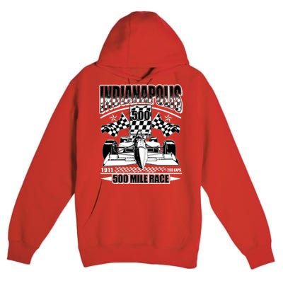 Indianapolis 500 Mile Race Formula Racing Race Car Premium Pullover Hoodie