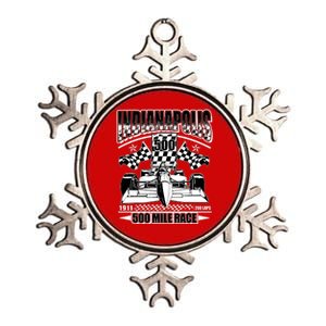 Indianapolis 500 Mile Race Formula Racing Race Car Metallic Star Ornament