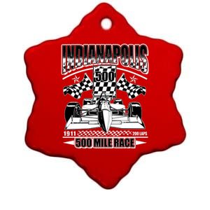 Indianapolis 500 Mile Race Formula Racing Race Car Ceramic Star Ornament