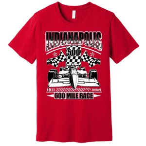 Indianapolis 500 Mile Race Formula Racing Race Car Premium T-Shirt