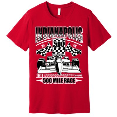 Indianapolis 500 Mile Race Formula Racing Race Car Premium T-Shirt