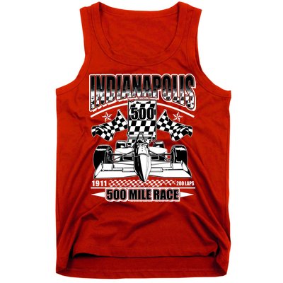 Indianapolis 500 Mile Race Formula Racing Race Car Tank Top