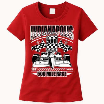 Indianapolis 500 Mile Race Formula Racing Race Car Womens T-Shirt
