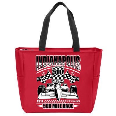 Indianapolis 500 Mile Race Formula Racing Race Car Zip Tote Bag