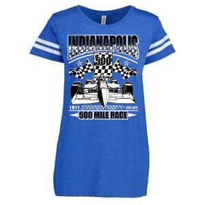 Indianapolis 500 Mile Race Formula Racing Race Car Enza Ladies Jersey Football T-Shirt