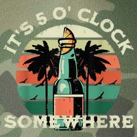 It's 5 O’clock Somewhere Summer Retro Sunset Drinking Legacy Tie Dye Trucker Hat