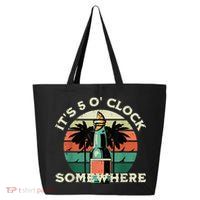 It's 5 O’clock Somewhere Summer Retro Sunset Drinking 25L Jumbo Tote