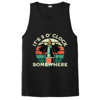 It's 5 O’clock Somewhere Summer Retro Sunset Drinking PosiCharge Competitor Tank