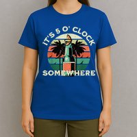 It's 5 O’clock Somewhere Summer Retro Sunset Drinking T-Shirt