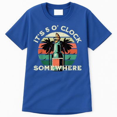 It's 5 O’clock Somewhere Summer Retro Sunset Drinking Tall T-Shirt