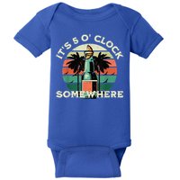 It's 5 O’clock Somewhere Summer Retro Sunset Drinking Baby Bodysuit