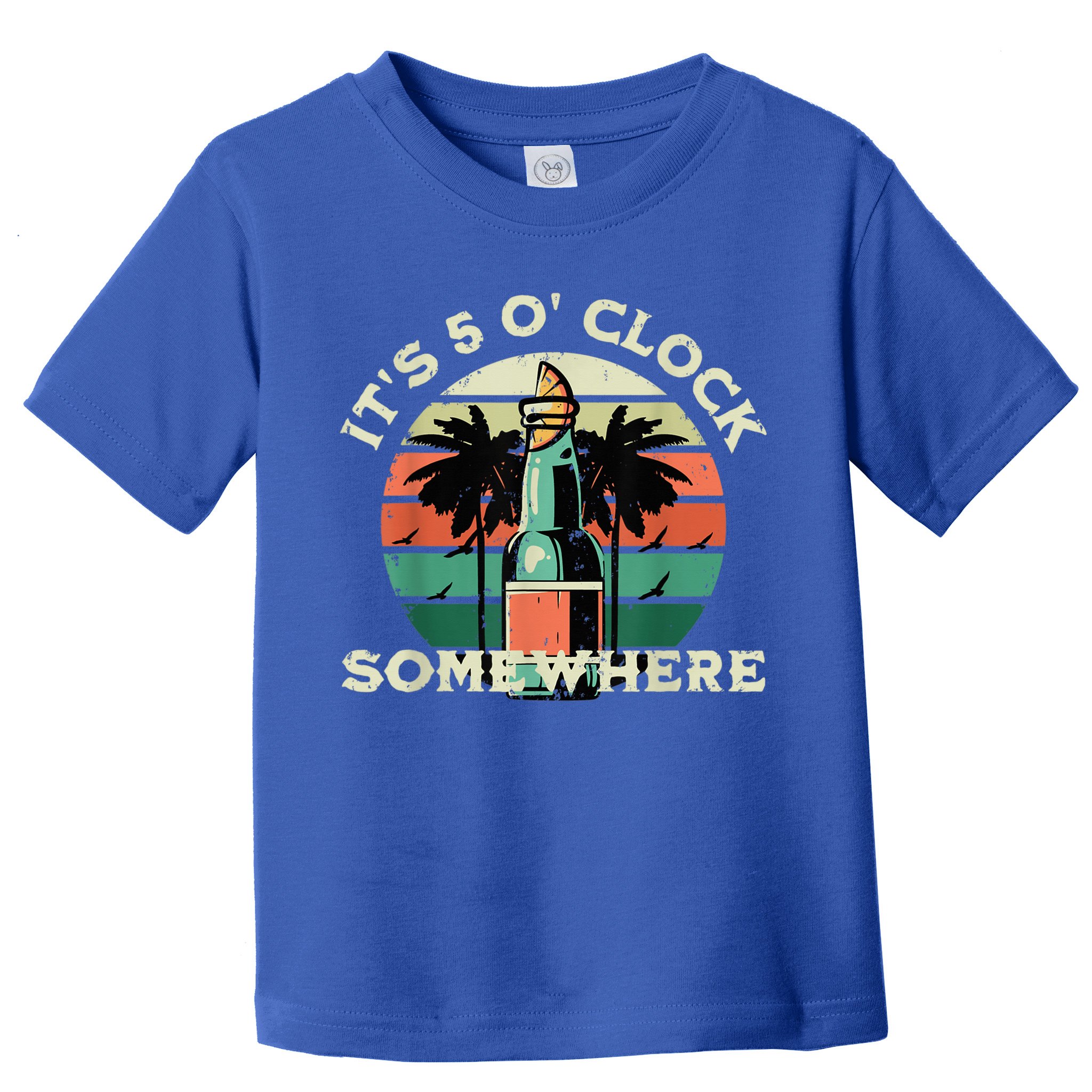 It's 5 O’clock Somewhere Summer Retro Sunset Drinking Toddler T-Shirt