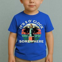 It's 5 O’clock Somewhere Summer Retro Sunset Drinking Toddler T-Shirt