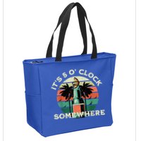 It's 5 O’clock Somewhere Summer Retro Sunset Drinking Zip Tote Bag