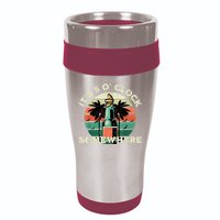 It's 5 O’clock Somewhere Summer Retro Sunset Drinking 16oz Travel Tumbler