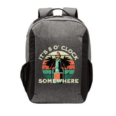 It's 5 O’clock Somewhere Summer Retro Sunset Drinking Vector Backpack