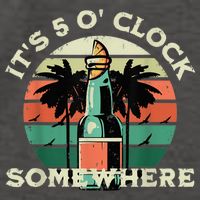 It's 5 O’clock Somewhere Summer Retro Sunset Drinking Vector Backpack