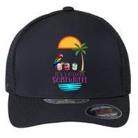 Its 5 Oclock Somewhere Parrot Cocktail Lover Hello Summer Flexfit Unipanel Trucker Cap