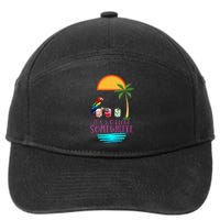 Its 5 Oclock Somewhere Parrot Cocktail Lover Hello Summer 7-Panel Snapback Hat