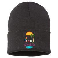 Its 5 Oclock Somewhere Parrot Cocktail Lover Hello Summer Sustainable Knit Beanie