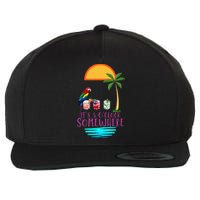 Its 5 Oclock Somewhere Parrot Cocktail Lover Hello Summer Wool Snapback Cap