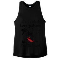 It's 5 O'Clock Everywhere I'm Retired Summer Ladies PosiCharge Tri-Blend Wicking Tank