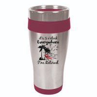 It's 5 O'Clock Everywhere I'm Retired Summer 16oz Travel Tumbler