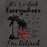 It's 5 O'Clock Everywhere I'm Retired Summer Vector Backpack