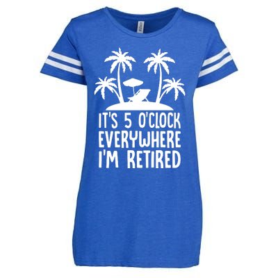 Its 5 Oclock Everywhere Im Retired Enza Ladies Jersey Football T-Shirt