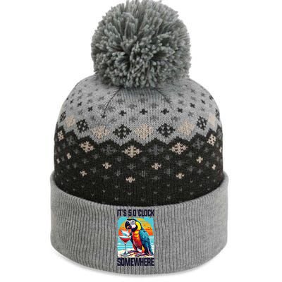 Its 5 Oclock Somewhere Drinking Parrot Cocktail Summer The Baniff Cuffed Pom Beanie