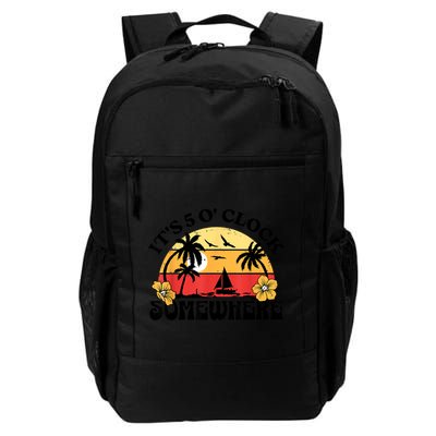 Its 5 O’clock Somewhere Summer Retro Sunset Drinking Backpack