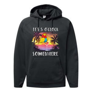 Its 5 Oclock Somewhere Its Time To Drink Something Performance Fleece Hoodie