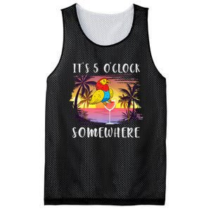 Its 5 Oclock Somewhere Its Time To Drink Something Mesh Reversible Basketball Jersey Tank