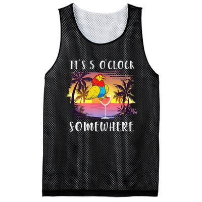 Its 5 Oclock Somewhere Its Time To Drink Something Mesh Reversible Basketball Jersey Tank